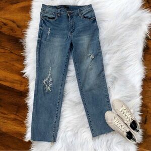 STS |SeeThruSoul distressed light wash high rise denim pant size 29